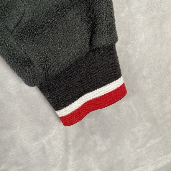 Polo Ralph Lauren Jacket men's Large Fleece Full Zip Packable Hood Bomber Black - Picture 12 of 16